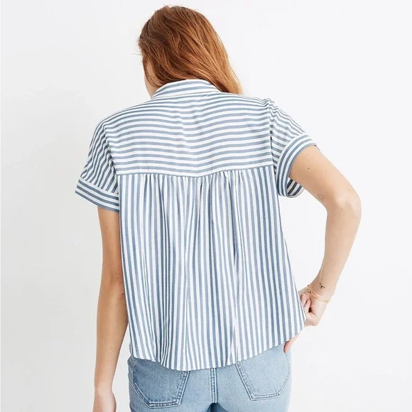 Madewell Hilltop Shirt in Savin Stripe - Picture 3 of 13